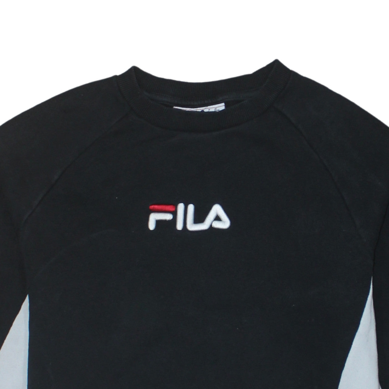 FILA Mens Black Colour Block Crew Neck Sweatshirt Size S