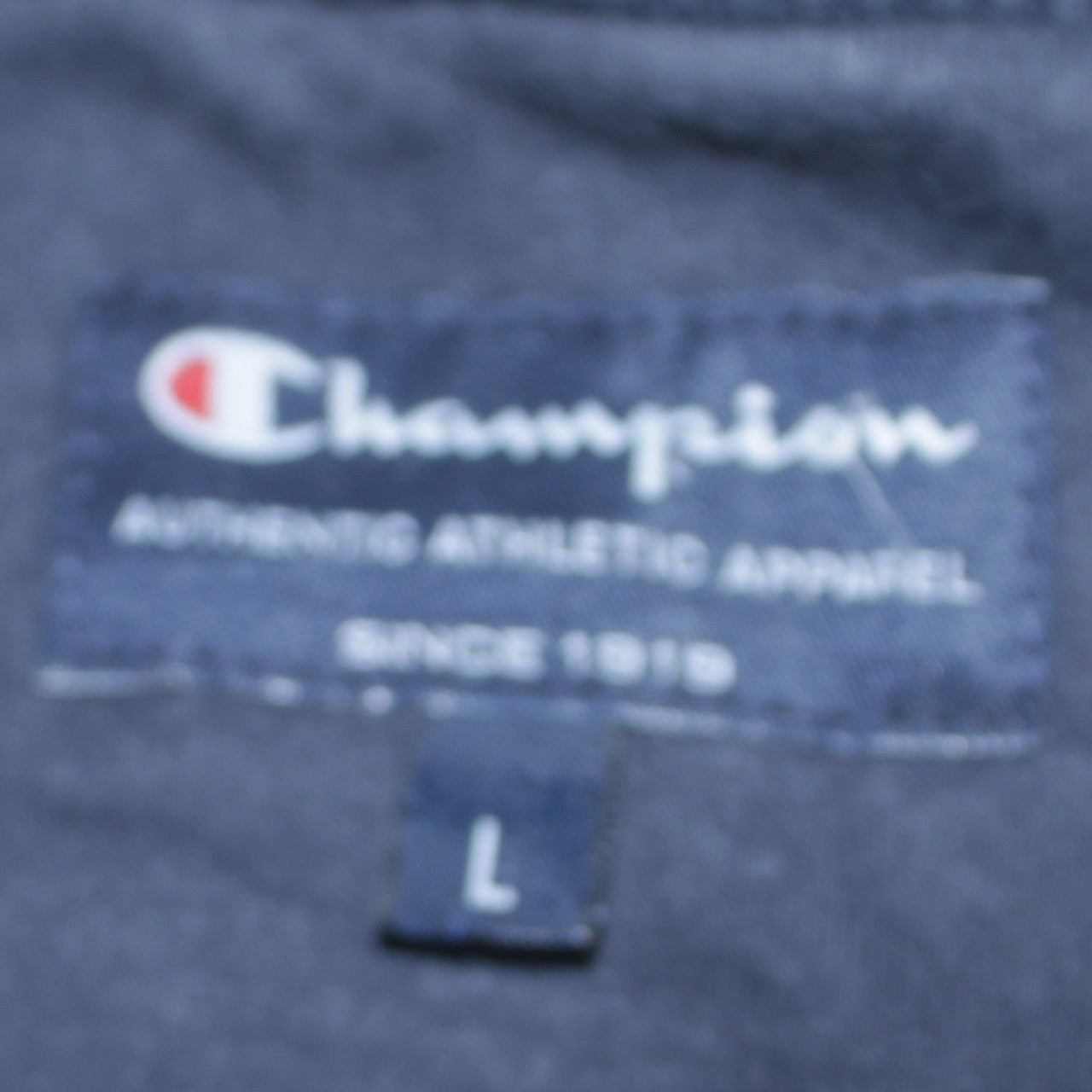 Champion Men’s Blue L Track Jacket Full Zip Fleece Sportswear
