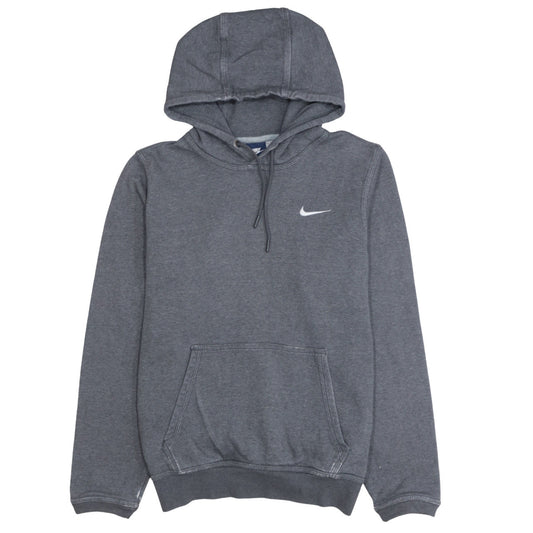 Nike Men's Grey Pullover Hoodie Small Logo Fleece Sweatshirt