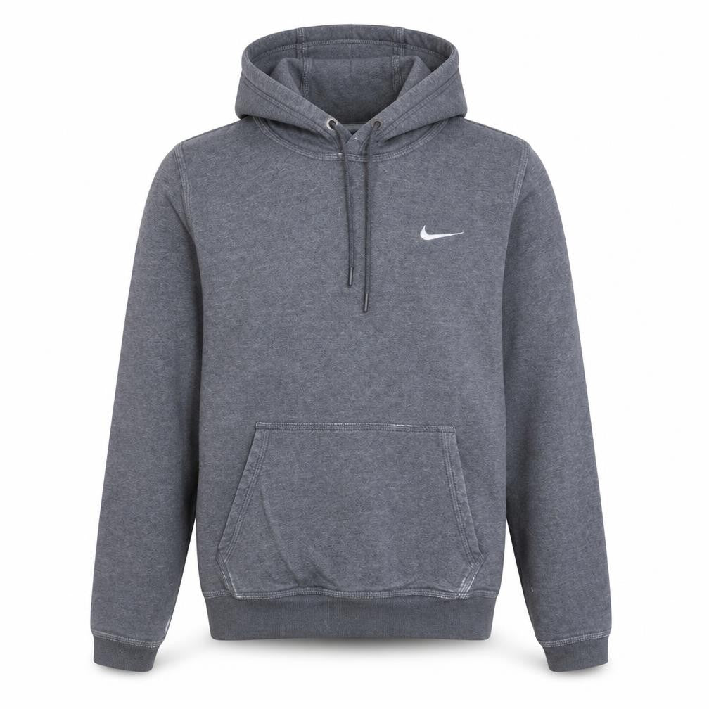 Nike Men's Grey Pullover Hoodie Small Logo Fleece Sweatshirt
