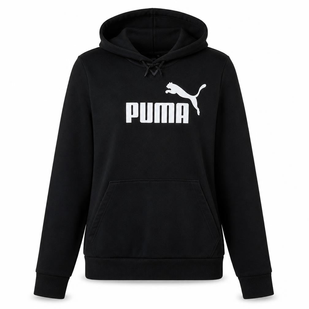 Puma Women's Black Hoodie Size 12 Pullover Logo Sweatshirt