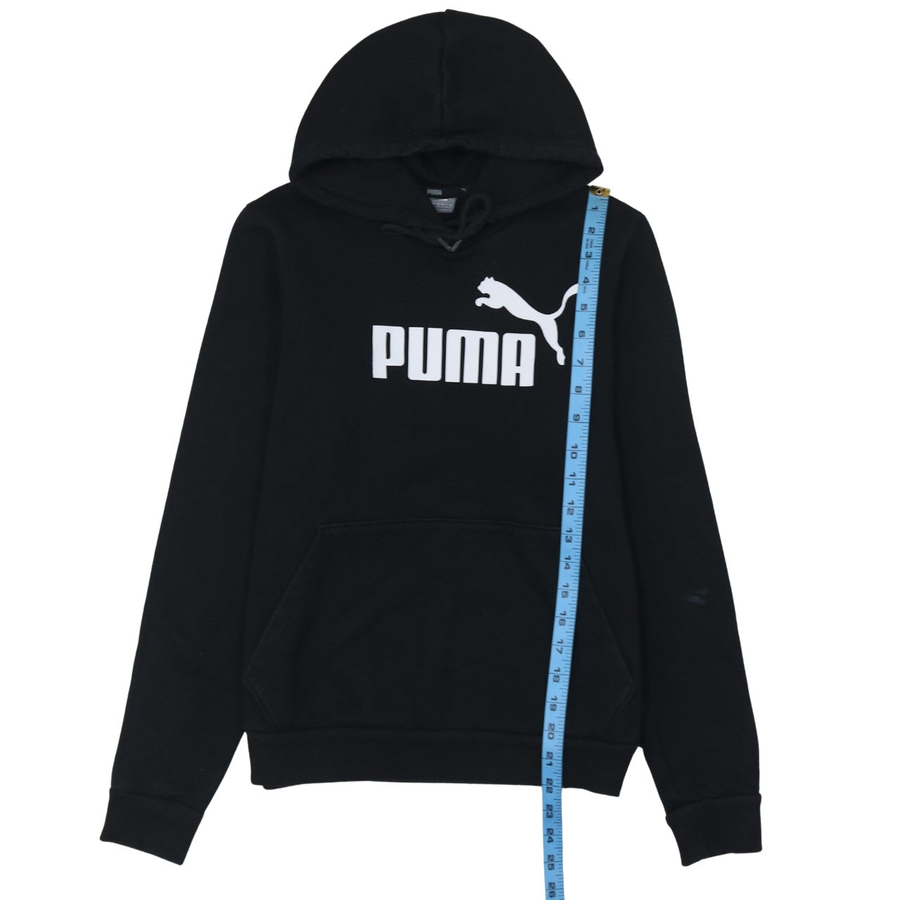 Puma Women's Black Hoodie Size 12 Pullover Logo Sweatshirt