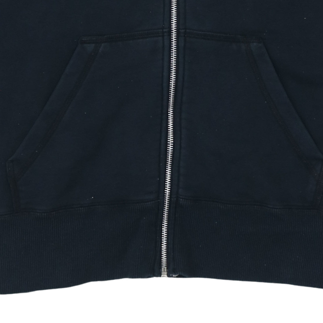 Nike Men's Black Full Zip Hoodie Large Cotton Fleece Sportswear