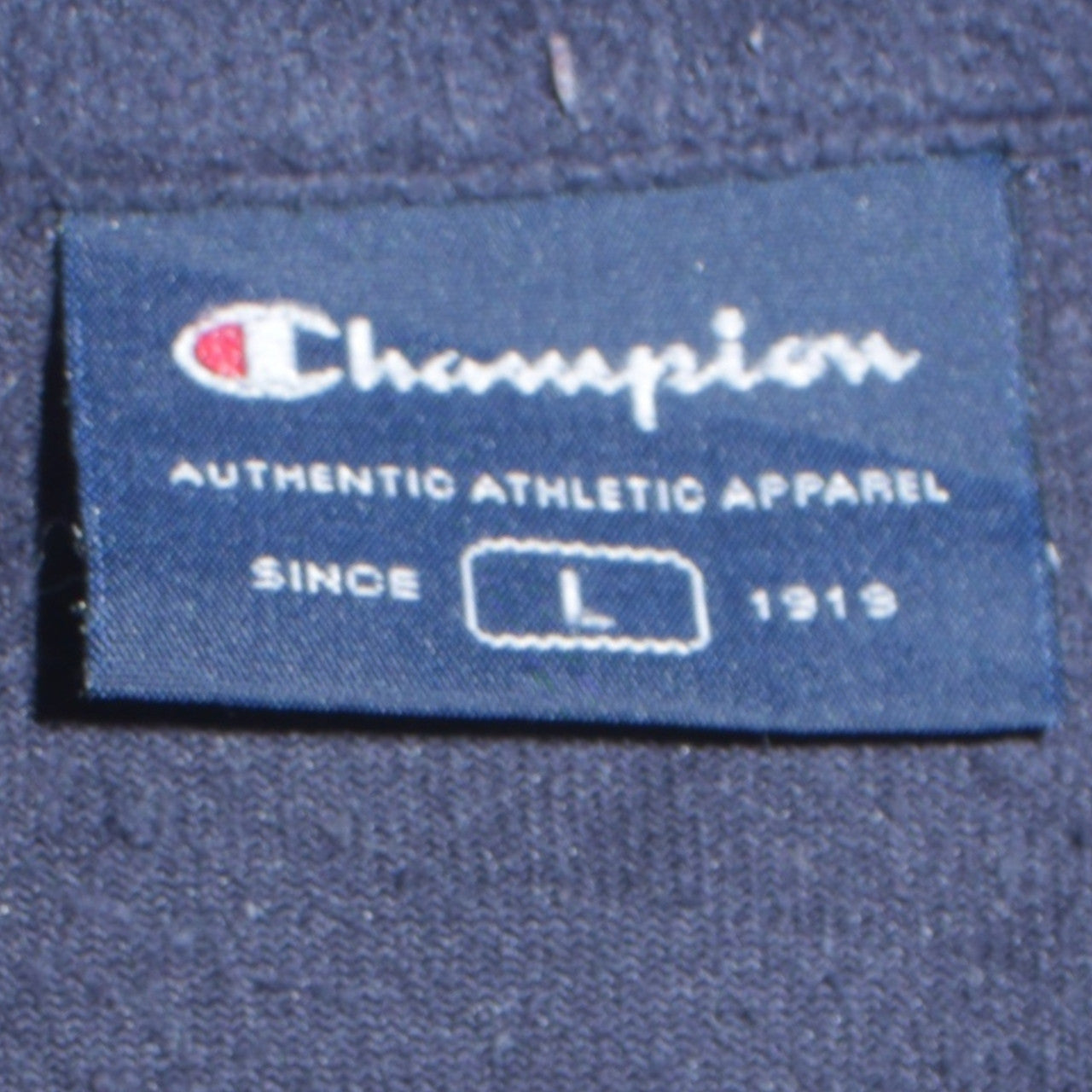 Champion Men’s Blue 1/4 Zip Fleece Sweatshirt Size L Regular Fit