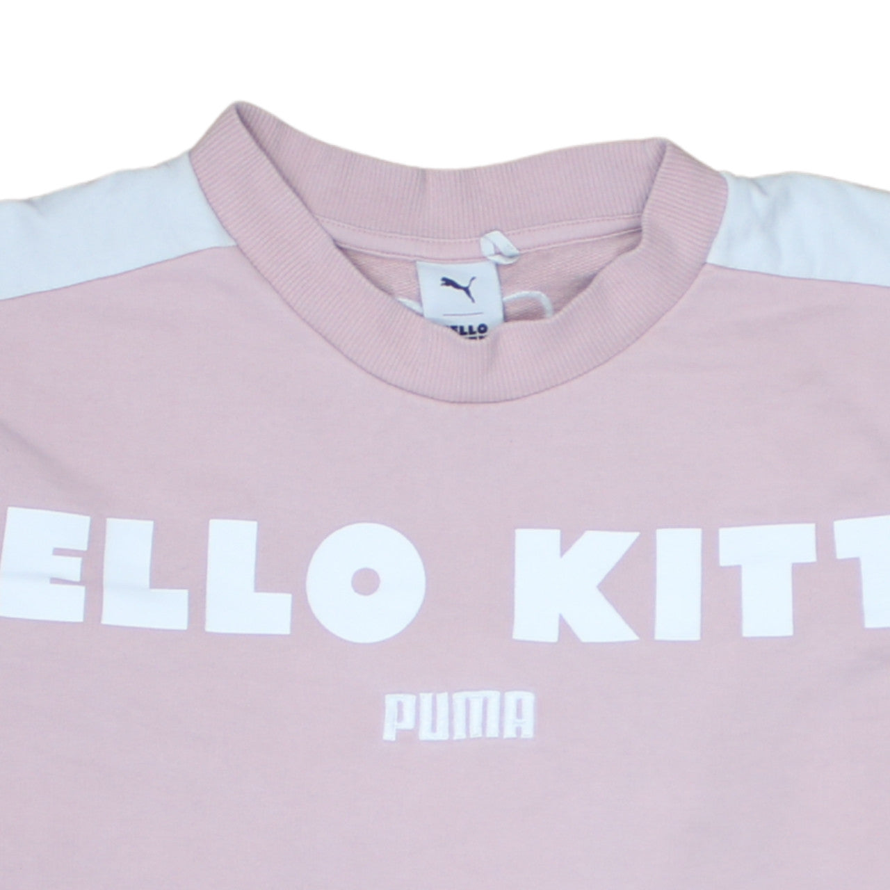 Puma Hello Kitty Women's Pink Crew Neck Pullover Sweatshirt Size S