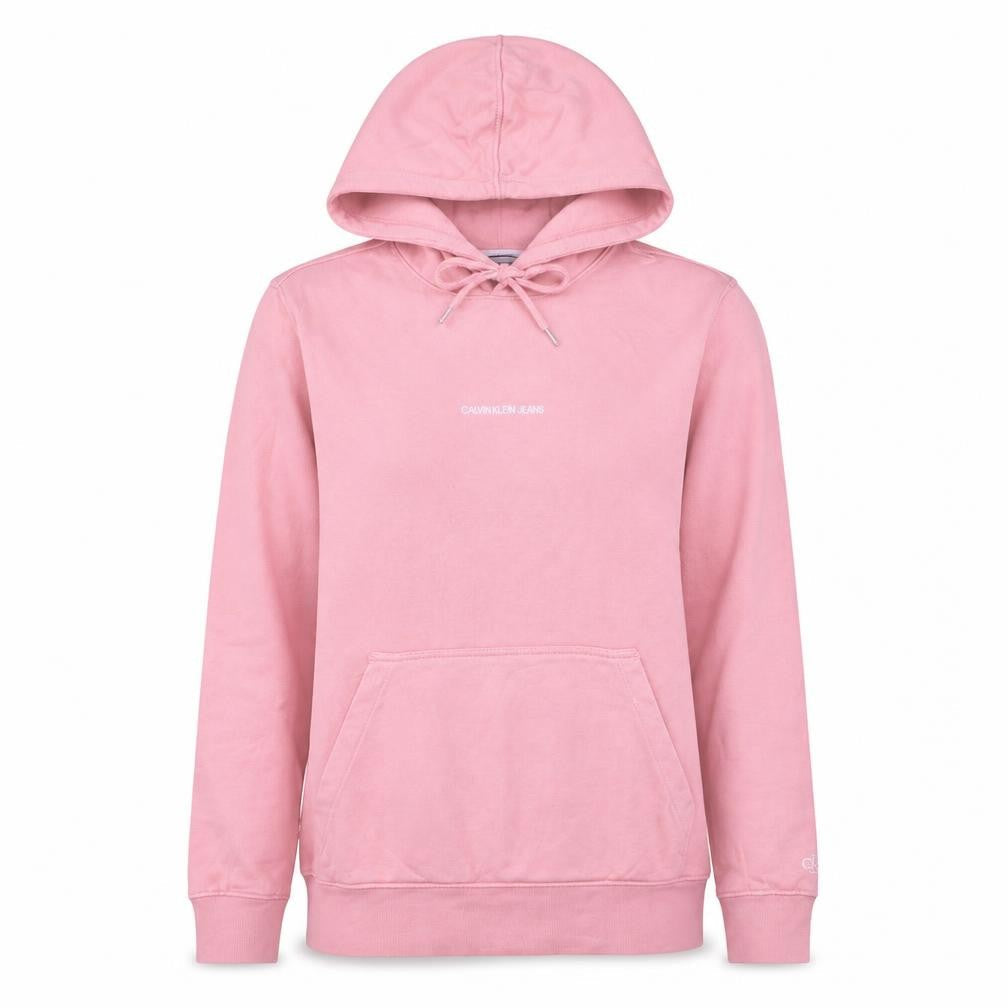Calvin Klein Jeans Womens Pink Pullover Hoodie Small Cotton
