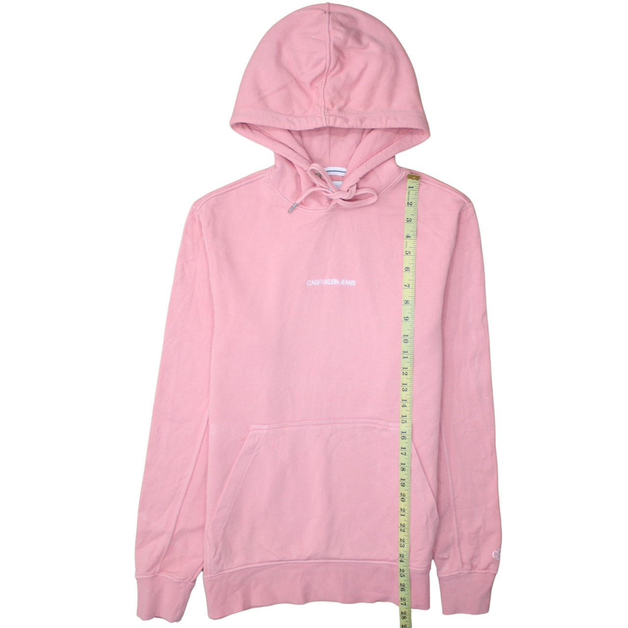 Calvin Klein Jeans Womens Pink Pullover Hoodie Small Cotton