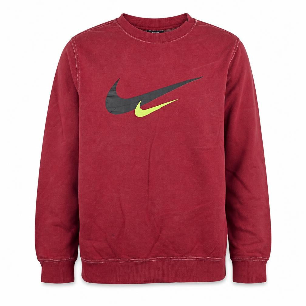 Nike Men's Red Graphic Logo Pullover Sweatshirt Size S