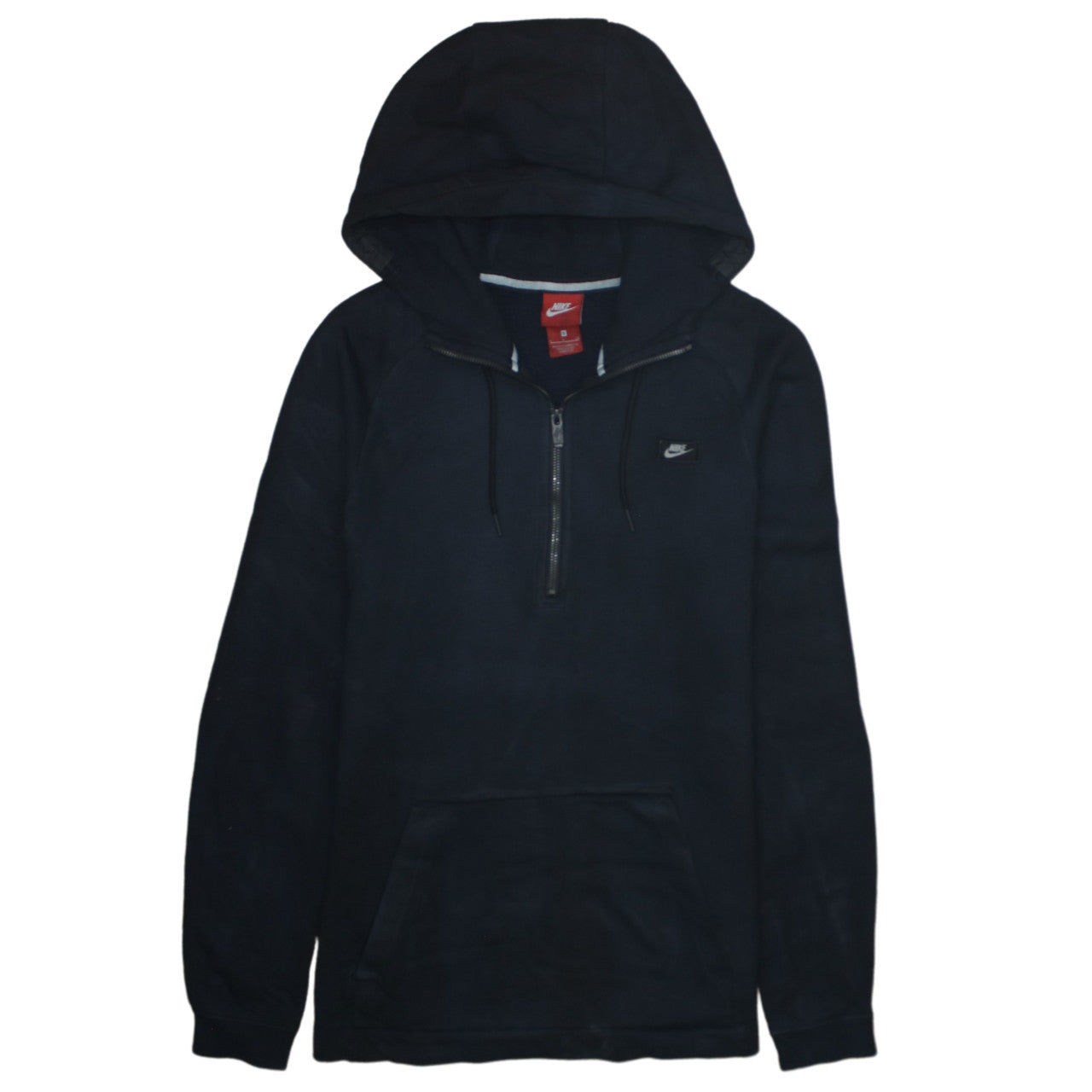 Nike Men's Black Small 1/2 Zip Hooded Fleece Sweatshirt