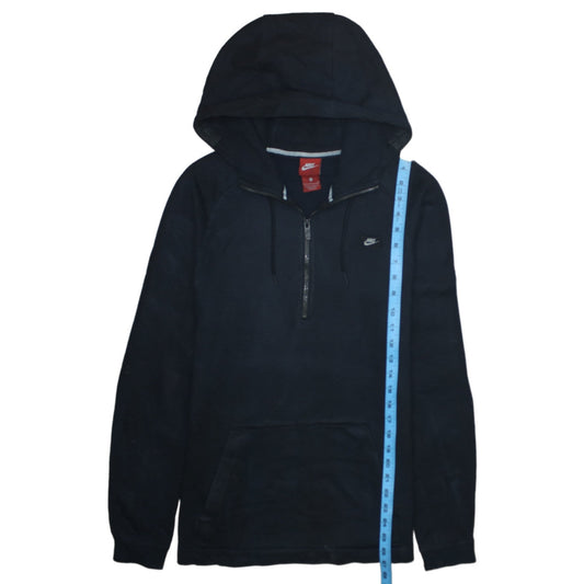 Nike Men's Black Small 1/2 Zip Hooded Fleece Sweatshirt
