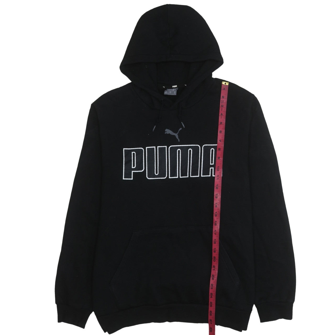 Puma Men's Black 2XL Pullover Hoodie with Logo Graphic Print