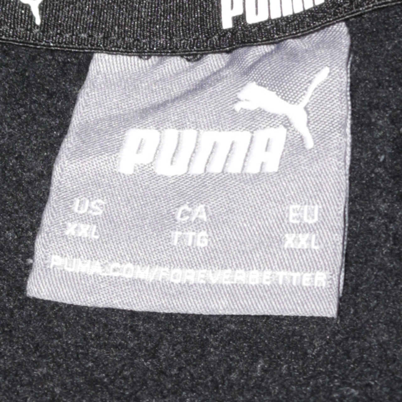 Puma Men's Black 2XL Pullover Hoodie with Logo Graphic Print