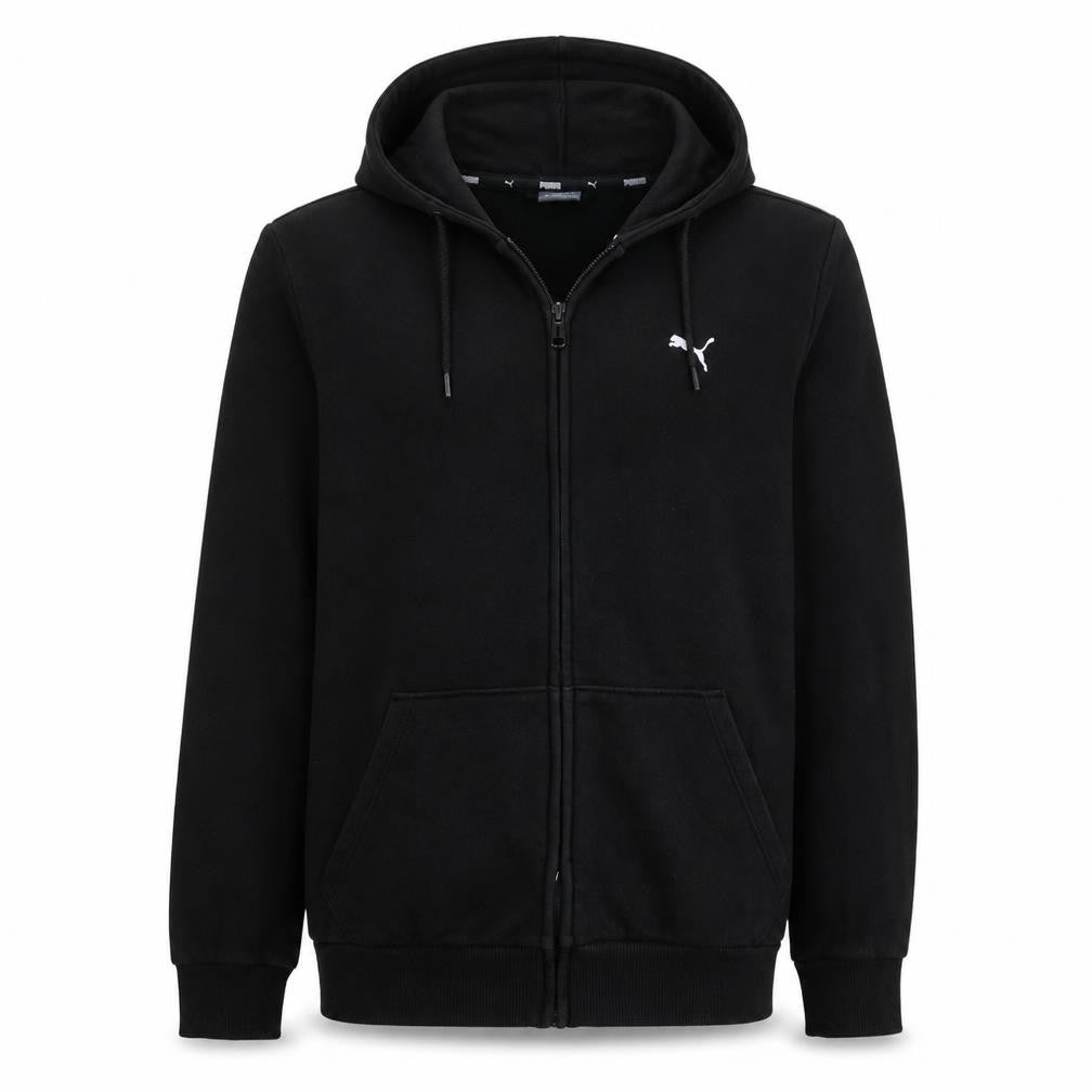 Puma Men’s Black Full Zip Hoodie Medium Fleece Sportswear