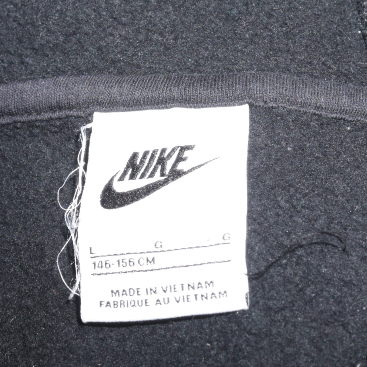Nike Boys Black Full Zip Hoodie Size 146cm Fleece Hooded Sweatshirt