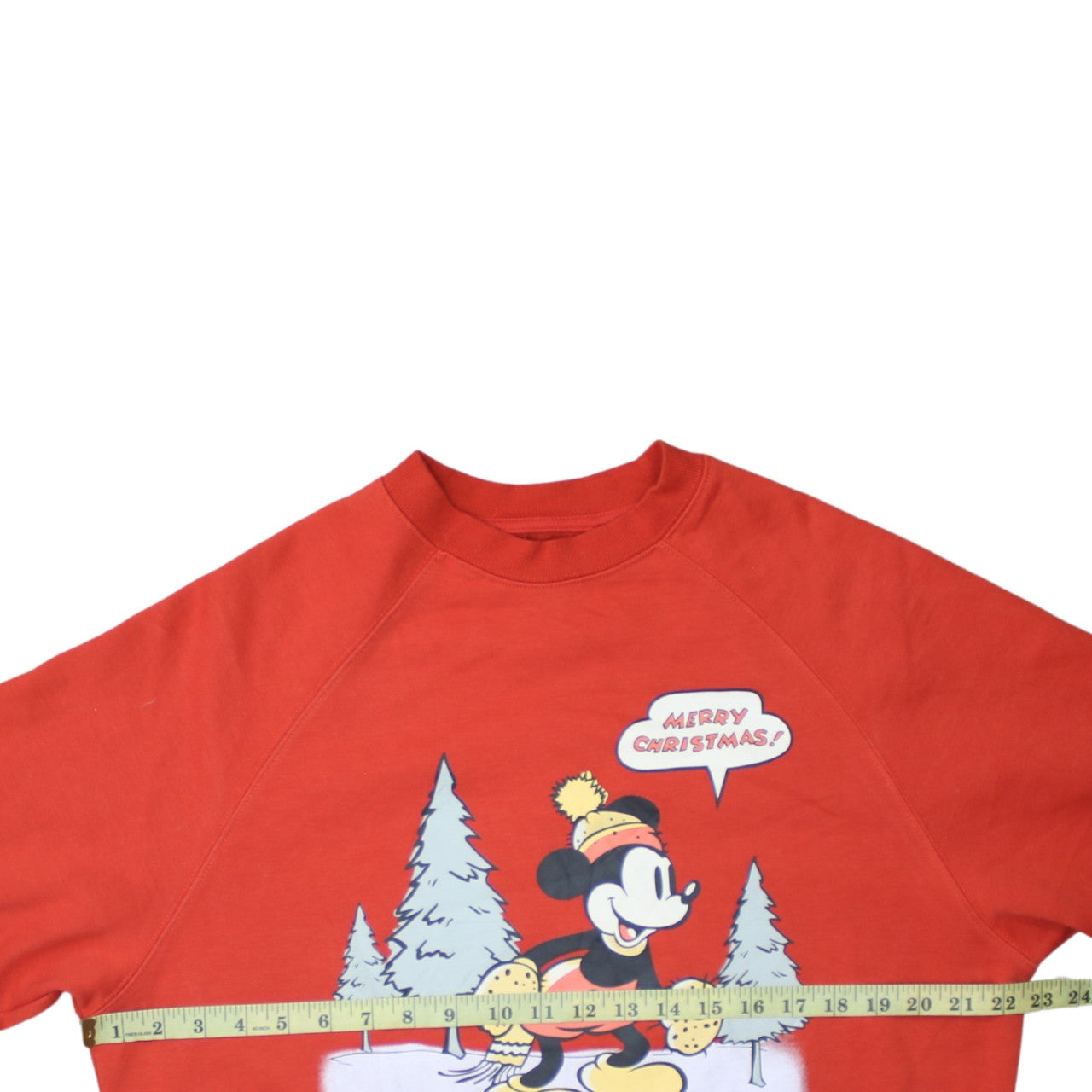 Primark Disney Women's Red Mickey Mouse Christmas Sweatshirt XS