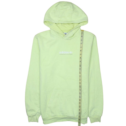 adidas Men's Yellow Small Pullover Hoodie Sweatshirt Regular Fit
