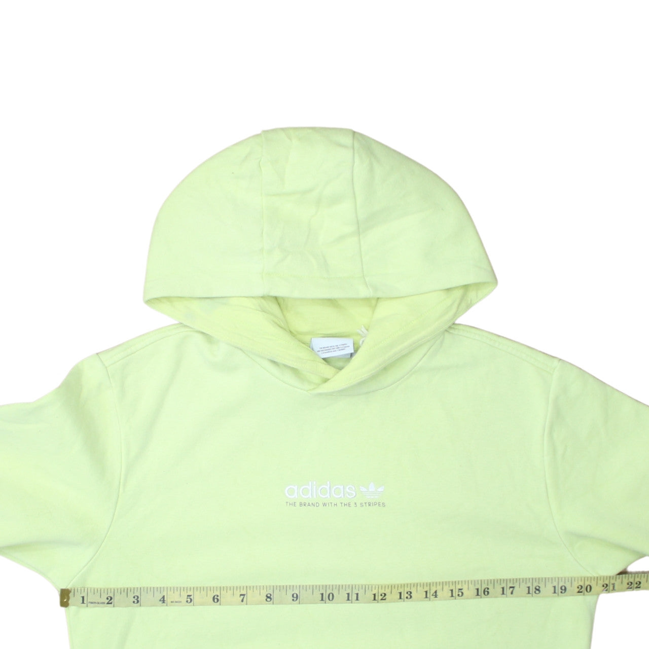 adidas Men's Yellow Small Pullover Hoodie Sweatshirt Regular Fit