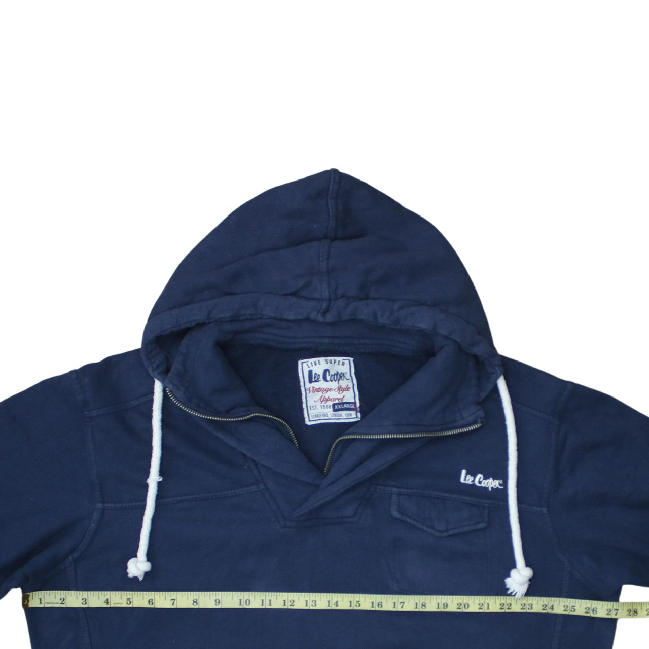 Lee Cooper Men's Blue XL Pullover Hoodie Vintage Style