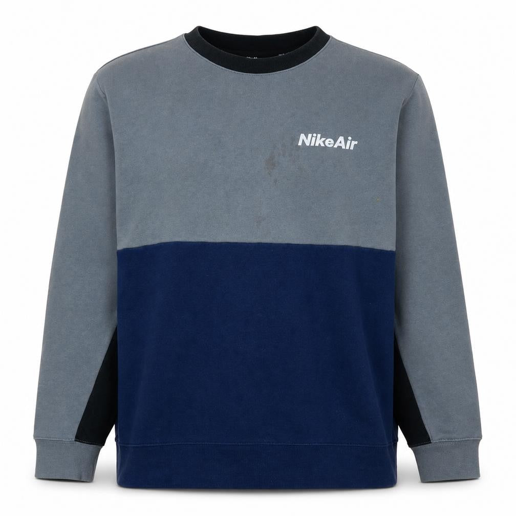 Nike Air Men's Grey 2XL Pullover Sweatshirt Crew Neck Fleece