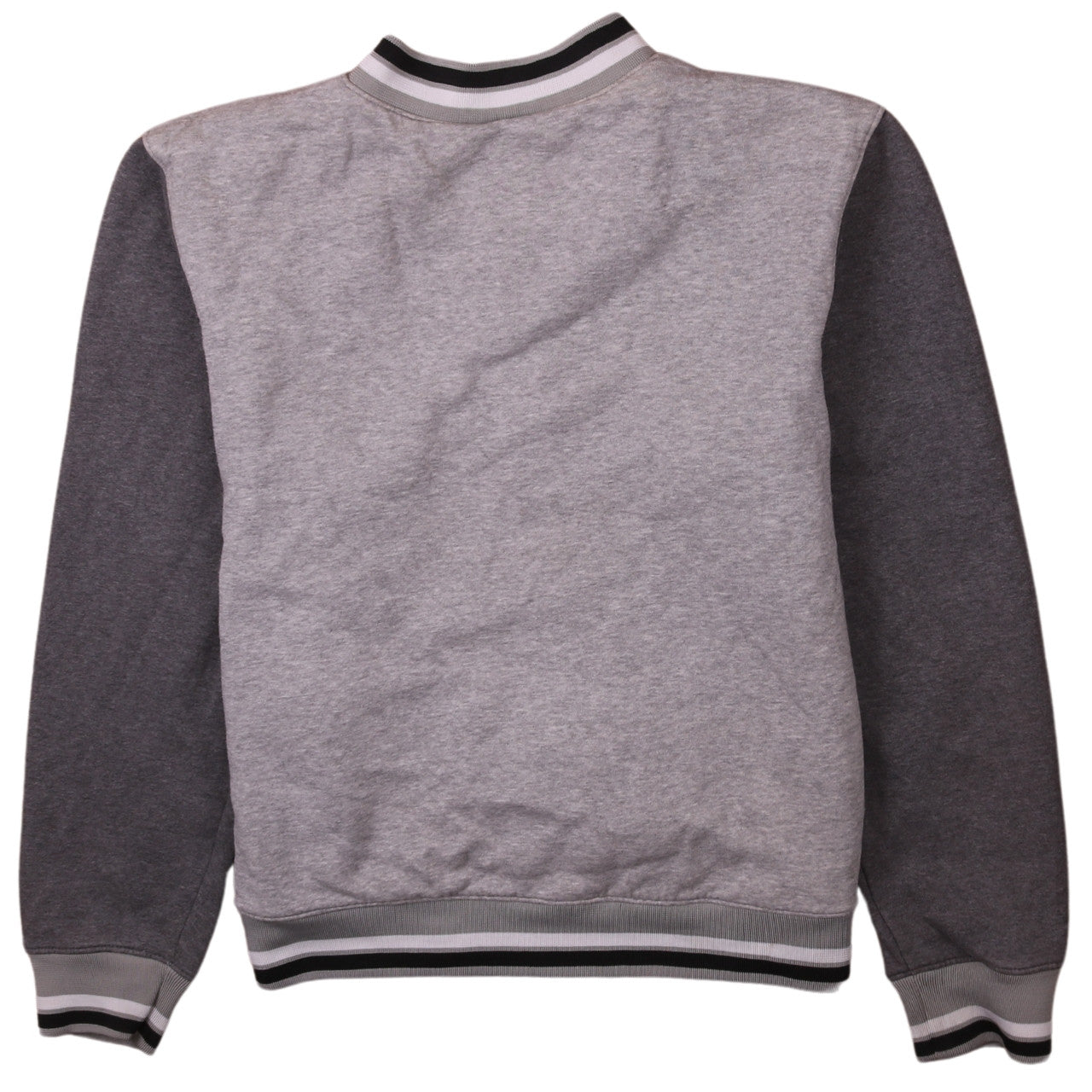 Nike Boys Grey Varsity Jacket Size 12-13 Years Snap Fastening Lined