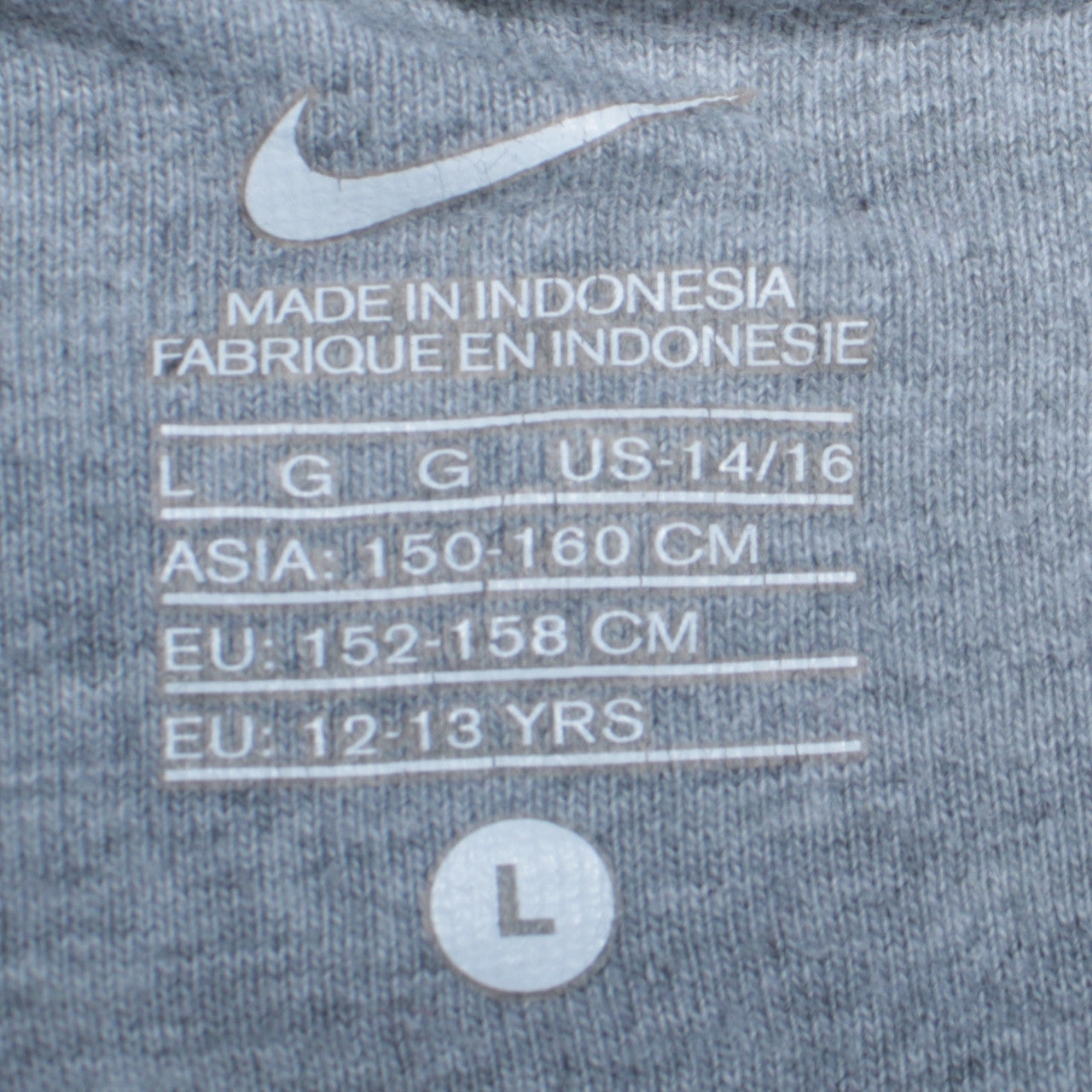 Nike Boys Grey Varsity Jacket Size 12-13 Years Snap Fastening Lined