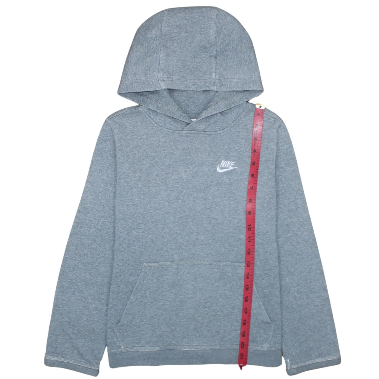 Nike Boys Grey Hoodie L 147-158cm Pullover Fleece Kangaroo Pocket