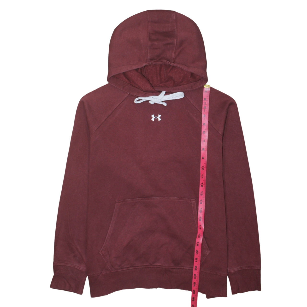 Under Armour Men’s Red Pullover Hoodie Size L Relaxed Fit Fleece