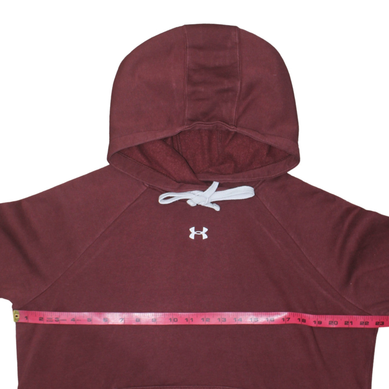 Under Armour Men’s Red Pullover Hoodie Size L Relaxed Fit Fleece