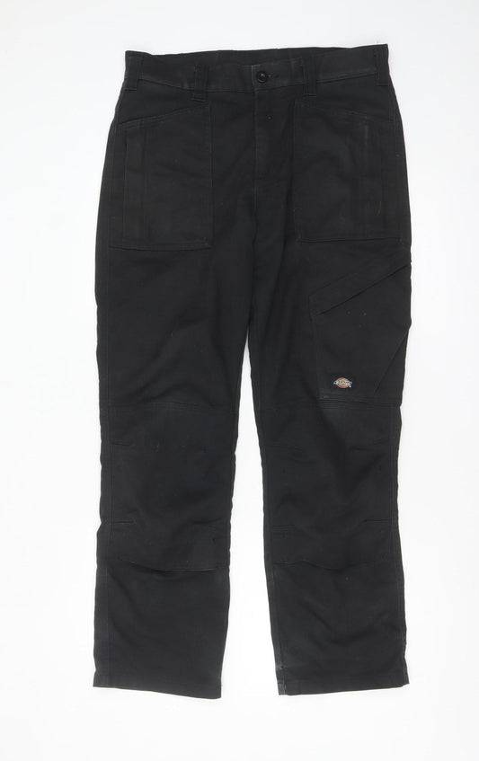 Dickies Men’s Black Cargo Work Trousers W32 L30 Cotton Blend