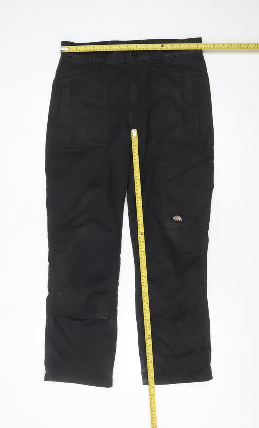 Dickies Men’s Black Cargo Work Trousers W32 L30 Cotton Blend