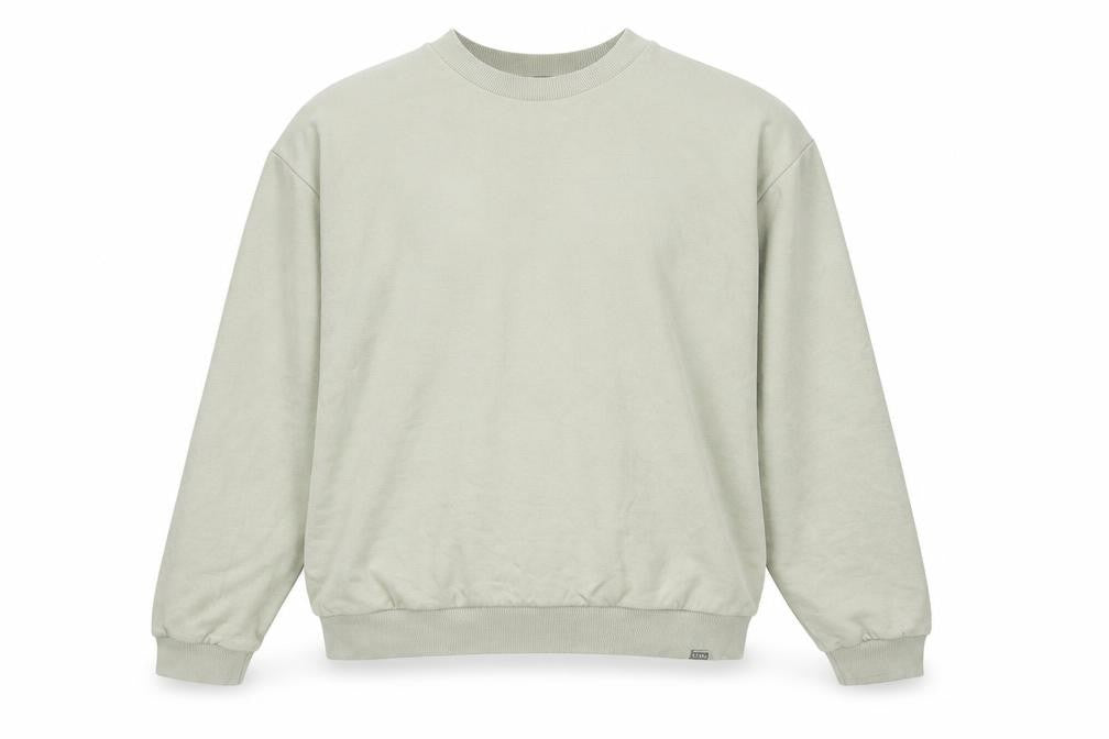 boohooMAN Men's Green XL Pullover Sweatshirt Crew Neck Regular Fit