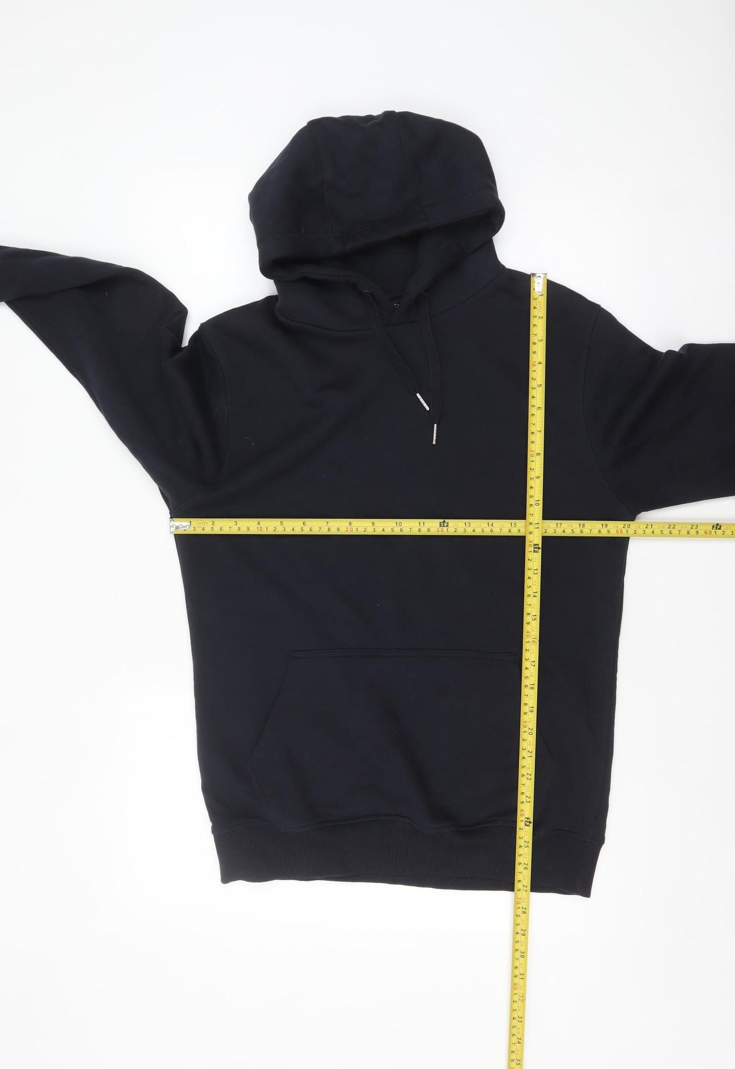 F&F Men's Black Pullover Hoodie Size S Regular Fit Cotton Blend