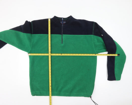 Atlantic Sport Men's Green Fleece 1/4 Zip Pullover Sweatshirt M