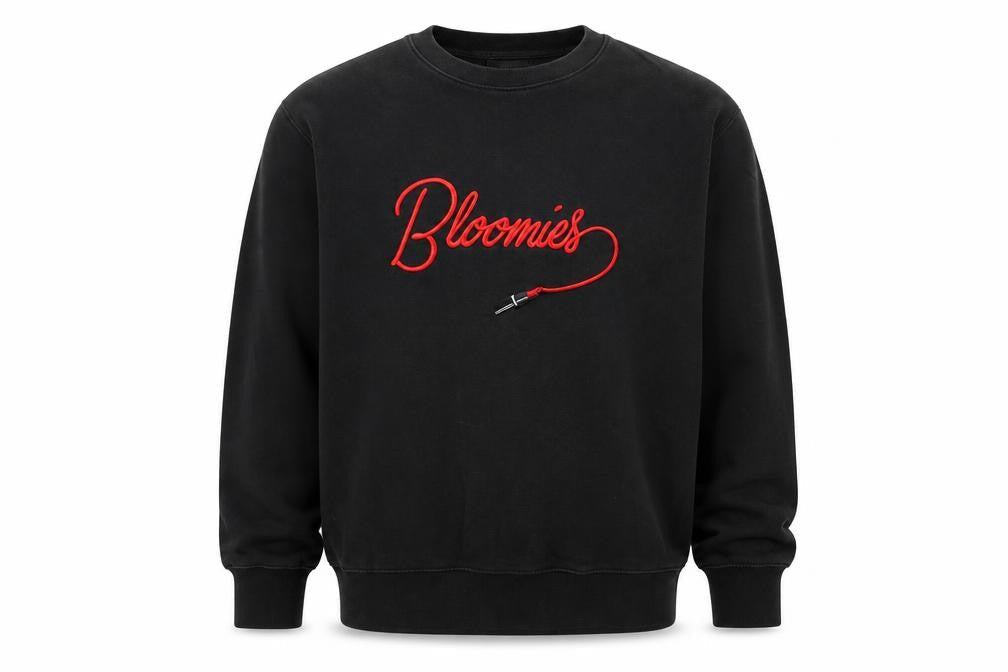 Bloomie’s Men Black Medium Pullover Sweatshirt Embroidered Logo