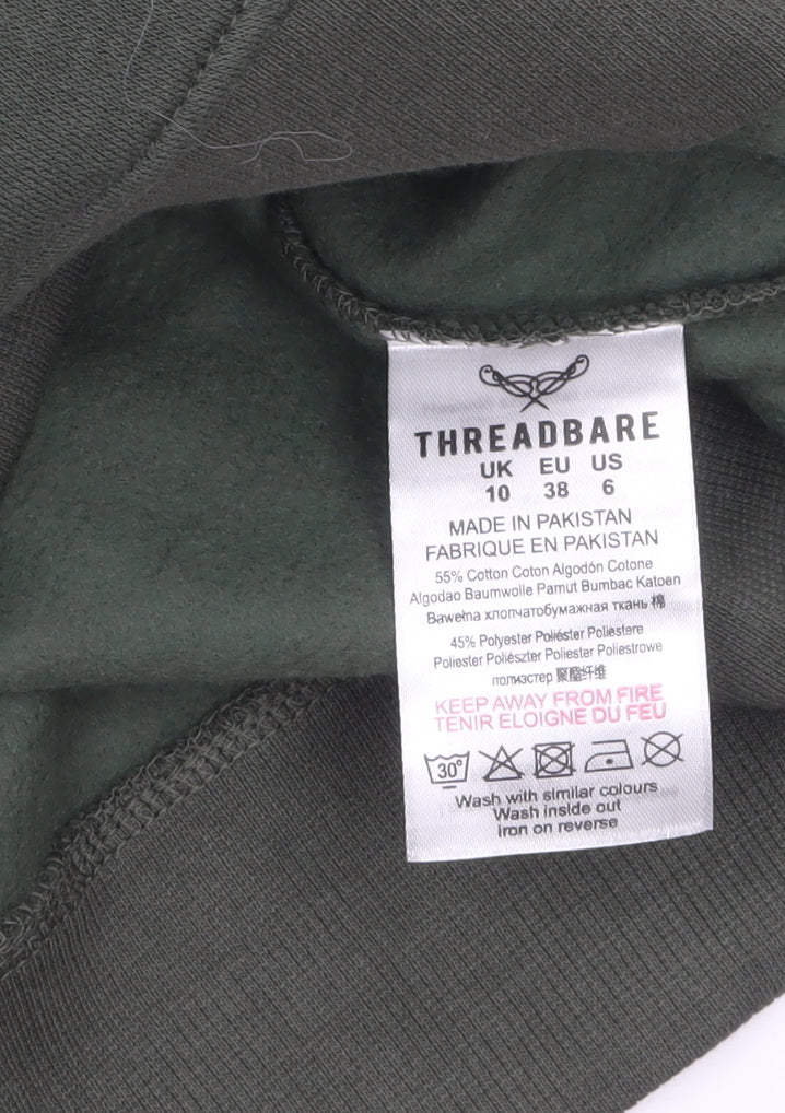 Threadbare Women's Green Long Sleeve Pullover Hoodie Size 10