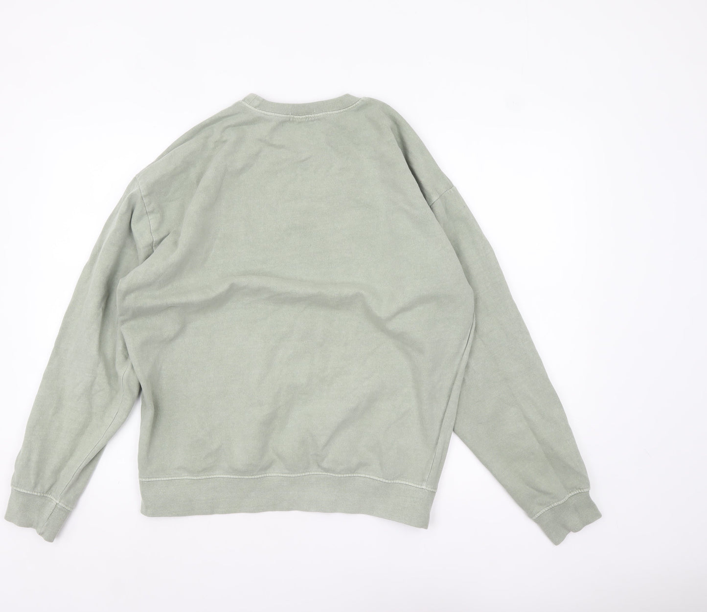 PrettyLittleThing Men's Green Detroit Graphic Pullover Sweatshirt M