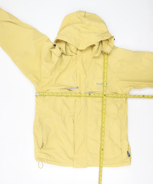 Regatta Men’s Yellow Waterproof Hooded Rain Jacket Size S Regular