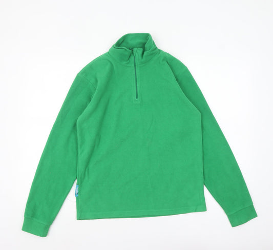 Mountain Warehouse Kids Green Fleece 1/2 Zip Sweatshirt Boys 13 Years