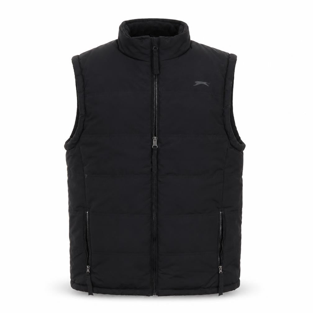 Slazenger Men's Black XS Puffer Waistcoat Lightweight Full Zip
