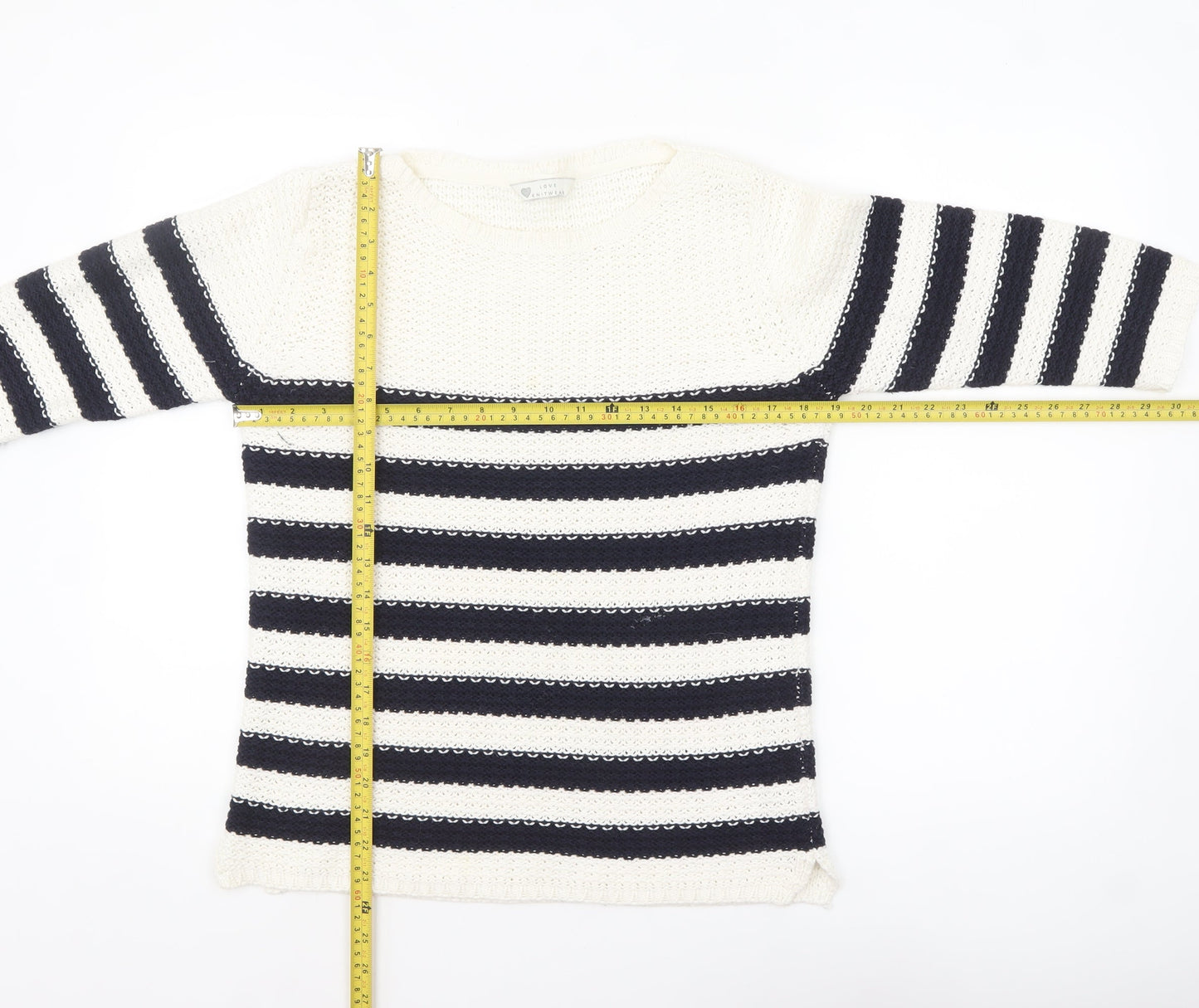 BHS Women’s Multicoloured Striped Knit Jumper Size 14