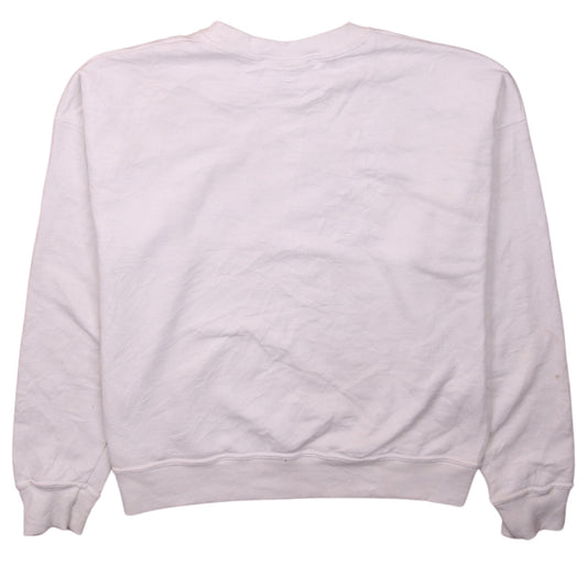 Champion Women's White Small Pullover Sweatshirt Classic Logo