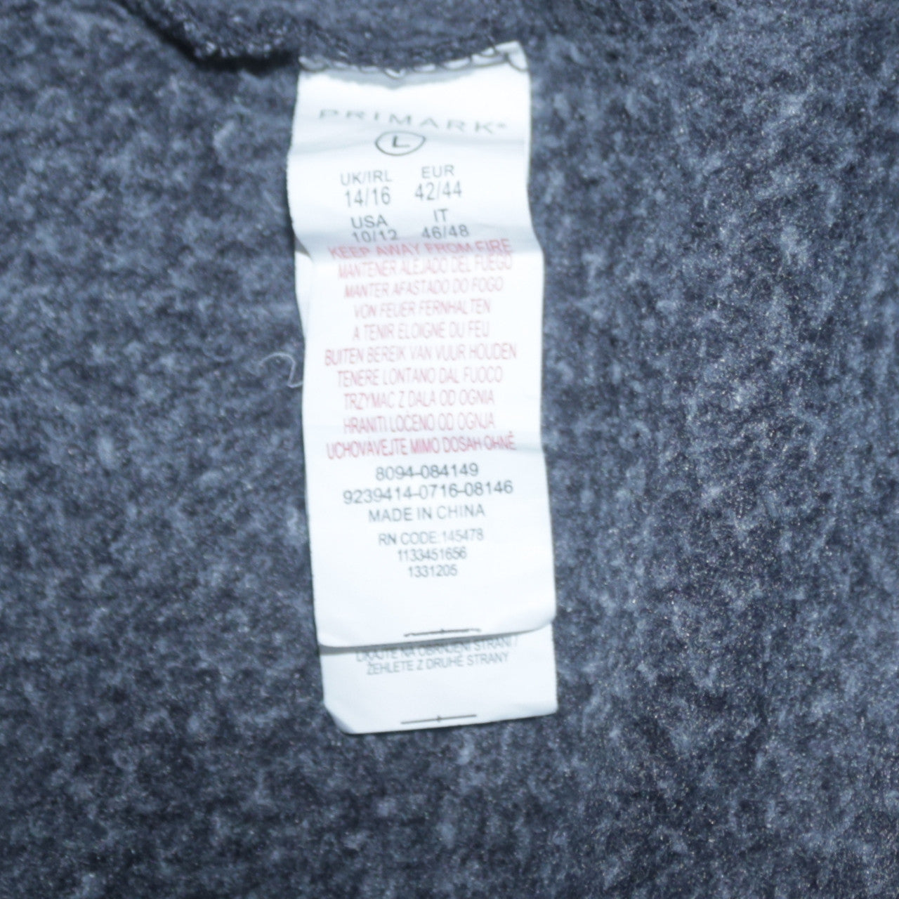 Primark Women’s Grey Tom & Jerry Pullover Hoodie Size L 14/16