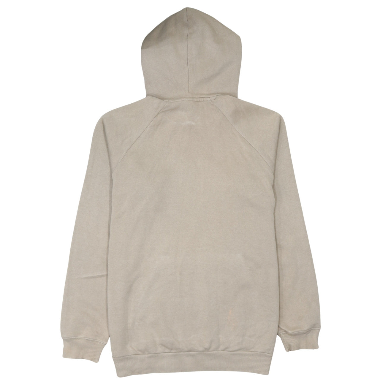 Adidas Mens Beige Hoodie Medium Pullover Logo Graphic Hooded Sweatshirt