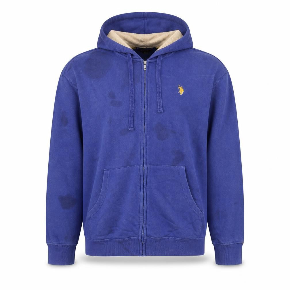 U.S. Polo Assn. Men's Blue Full Zip Hoodie Size XL Cotton Blend