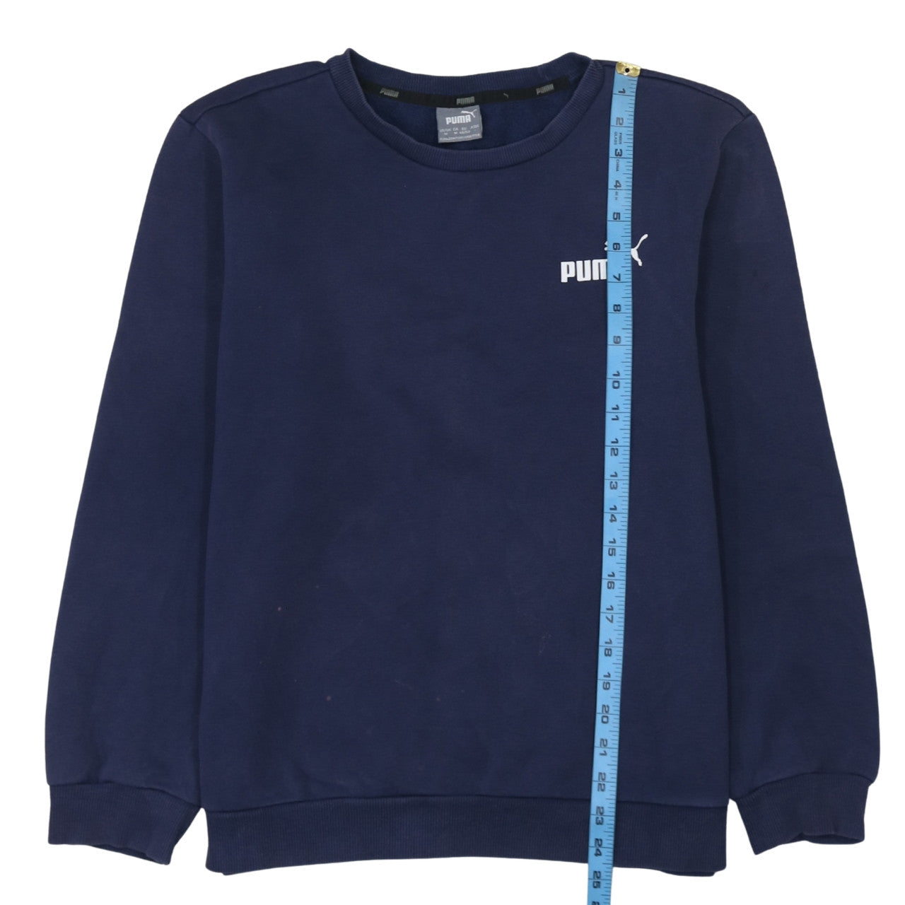Puma Mens Blue Crew Neck Pullover Sweatshirt M Regular Fit