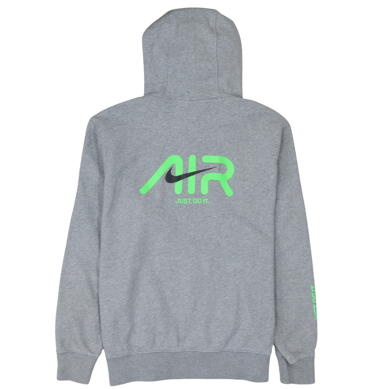 Nike Mens Grey Pullover Hoodie M Logo Fleece Sweatshirt