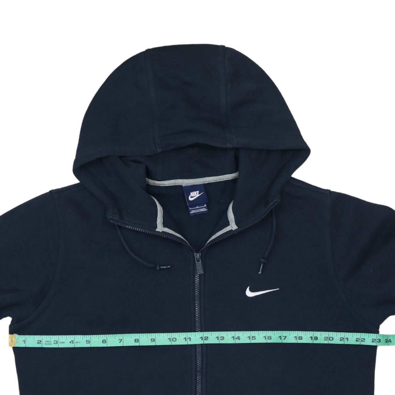 Nike Men Blue Full Zip Hoodie L Sports Fleece Sweatshirt