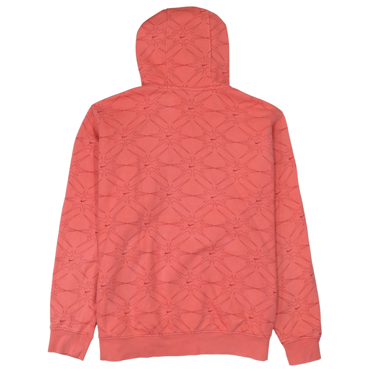 Nike Women Coral Pink Hoodie XL Pullover Cotton Blend Logo Design