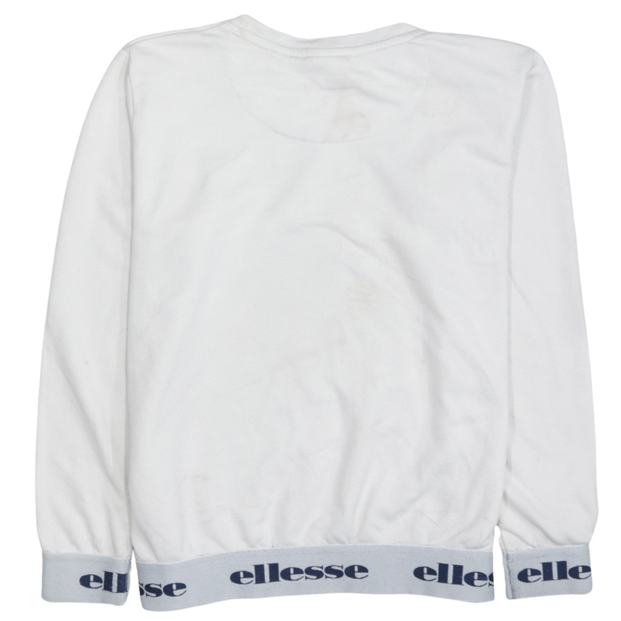 Ellesse Heritage Women's White Pullover Sweatshirt XS Logo Trim