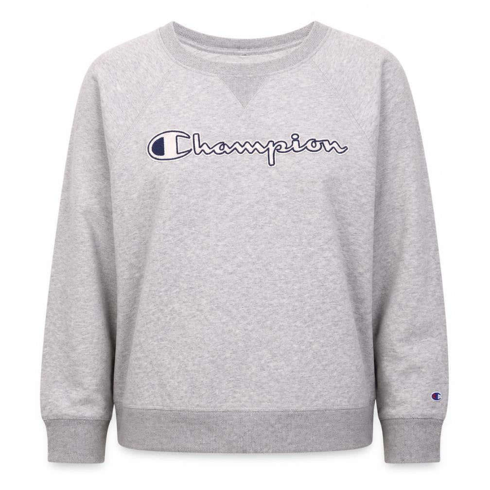 Champion Women's Grey 2XL Pullover Sweatshirt with Logo